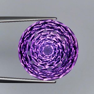 Piedra Preciosa de Amatista Natural, Corte Cóncavo Redondo, Cuarzo Morado, para Joyería, Cristal Curativo - Product Image 6