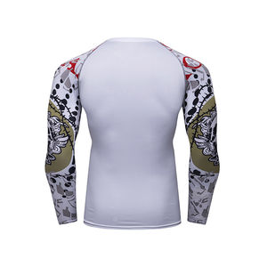 Camiseta de Compresión para Hombre, Transpirable, Manga Larga, para Entrenamiento de MMA, Protección UV UPF50+, Secado Rápido, 100% Algodón - Product Image 3