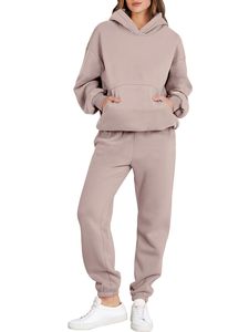 Ropa de Mujer de Primera Calidad, Conjunto Deportivo con Logotipo Personalizado, Conjunto de Dos Piezas de Algodón para Mujer, Sudadera con Capucha y Conjunto para Mujer - Product Image 1