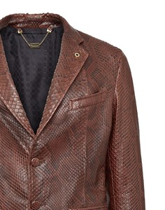 Custom Genuine Python Pattern <b>Leather</b> <b>Jacket</b> Men Motorcycle Biker OEM ODM Manufacturer Sample Service Available Today - Product Image 4