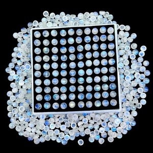 Natural <b>Rainbow</b> Blue Moonstone 6mm Round Cabochon Loose Moonstone Gemstones Wholesale Bulk Gemstone Lot For Jewelry Making SALE - Product Image 5