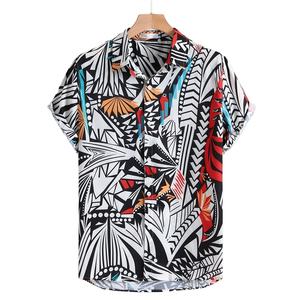 Última moda camisa de hombre de manga corta impresa al por mayor OEM Top Premium alta calidad precio barato 100% algodón diseño personalizado - Product Image 1