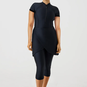 Traje de Baño Musulmán Personalizado, Ecológico, Transpirable, de Poliéster/Nailon, con Cierre Frontal, de Secado Rápido, para Mujer, Modesto, de Cobertura Completa y Corte Alto - Product Image 4