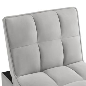 4-in-1 Multi-Function Tufted <b>Single</b> Sofa <b>Bed</b> with Storage Pockets <b>Adjustable</b> Backrest Pillows Pull-Out Feature - Product Image 5