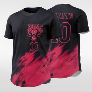 Uniforme de Béisbol de Alta Calidad, Última Moda, Transpirable, de Poliéster, Talla Grande, Parte Delantera Corta, Color Personalizado, Servicio OEM - Product Image 2
