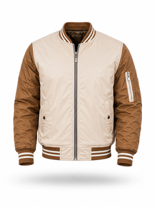 High Quality Wholesale Winter <b>Men's</b> High Street Style Stand Collar Quick Dry Nonwoven Nylon <b>Suede</b> Zipper Solid Pattern <b>Jacket</b> - Product Image 1