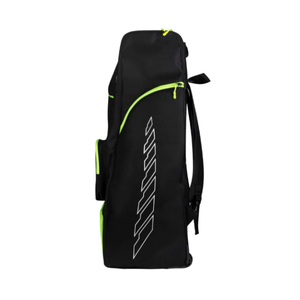 Sac de sport noir et vert citron avec plusieurs poches et poignée de transport, capacité 50-70L, matière 600D - Product Image 5