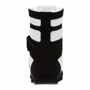 Chaussures de boxe en cuir véritable de couleur unie, de qualité supérieure, pour l'entraînement, le fitness et la lutte, avec option OEM. - Product Image 2