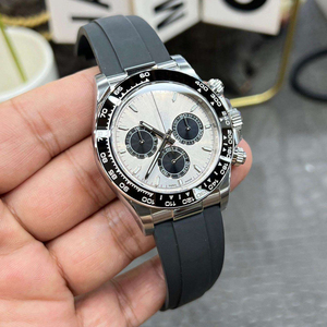 Montre mécanique automatique pour homme avec cadran gris, trois petits cadrans, cadran noir, mouvement 4130, montre automatique de luxe pour homme - Product Image 3