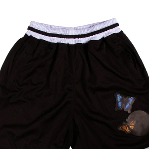 Shorts de basketball athlétiques élégants et personnalisés en 100 % polyester tricoté de haute qualité avec logo frontal sur la taille, grandes tailles - Product Image 4