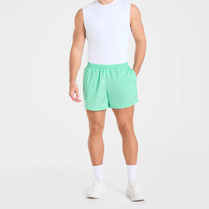 Shorts de sport pour hommes personnalisés avec logo, séchage rapide, poches latérales et taille élastique avec cordon de serrage interne - Product Image 4