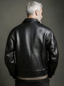 Bomber Jacket Made Genuine Sheep Skin Cargo Style Pockets Stand High Quality Aviation Hooded Garment Dyed Windproof Men - Product Image 5