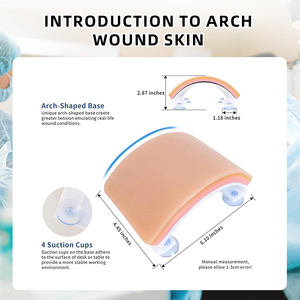 Kits d'instruments de pratique de suture chirurgicale pour étudiants en médecine, comprenant tampons de plaies, pinces chirurgicales, ciseaux à iris et manches de scalpel - Product Image 3