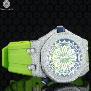 Reloj de Lujo para Hombre Charm Jewells, Acero Inoxidable, Bisel con Diamantes Dorados, Movimiento Mecánico Analógico, Fecha Automática, Caja de 40 mm, 10 Bar - Product Image 3