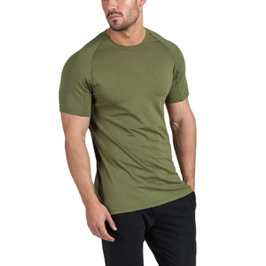 Camiseta Deportiva Informal de Manga Corta Raglán para Hombre, Color Sólido, Logotipo Frontal, 100% Algodón Transpirable - Product Image 6