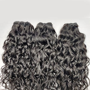 Extensions de cheveux indiens 100% naturels à cuticules alignées Armure bouclée birmane lisse longue durée avec un excellent alignement - Product Image 6