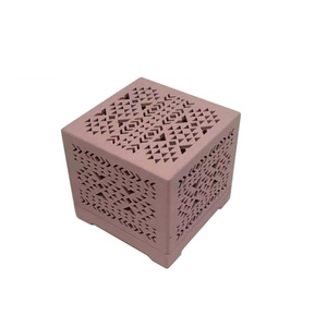 Brûleur d'encens en bois Mubkhar Oud Arabe Rose de Luxe, support d'encens géométrique ajouré sculpté pour la décoration de la maison pendant le Ramadan, ensemble Mubkhar - Product Image 3