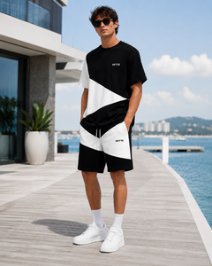 Conjunto de Camiseta y Pantalones Cortos para Hombre RITS, Cuello Redondo, Estilo Casual de Verano, Transpirable, Tejido de Algodón de 200g, Estampado Digital, Precio Económico - Product Image 3