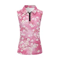 Camiseta de Golf de Chifón Tejido Casual de Verano para Mujer, de Secado Rápido, Deportiva, Suave, Antipilling, Versátil, Colorida, con Logo Frontal
