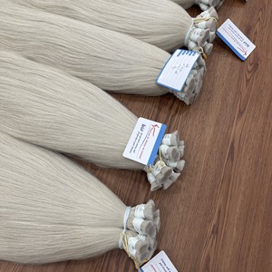 Prix usine Extensions de cheveux en vrac droites blanchies 100% cheveux humains vietnamiens Super soyeux grand Stock - Product Image 3