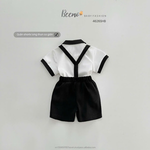 Ensembles de Vêtements de Haute Qualité pour Garçons : Polo en Toile et Short à Bretelles avec Nœud Papillon pour Bébés Garçons et Tout-Petits – Tenues de Gentilhomme - Product Image 3