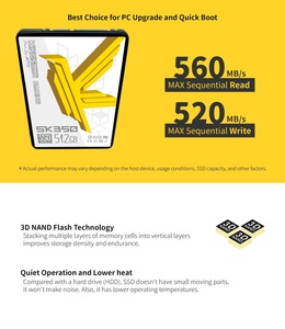 KINGSMAN Gaming SK350 3D Nand TLC SATA 3.0 128GB SSD interne pour ordinateur de bureau et ordinateur portable - Product Image 3