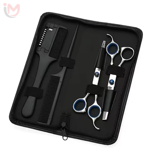 Kit de Barbier Professionnel avec Ciseaux et Lames – Kit de Salon de Beauté Noir – Ciseaux de Coiffure pour Démêlage et Coupe de Cheveux – Services OEM - Product Image 1