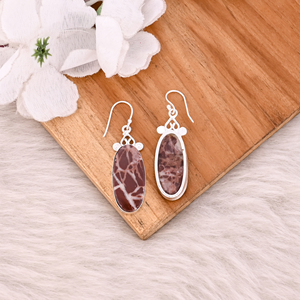 New Arrival Boho Malinga Jasper Gemstone <b>Earring</b> Hot Selling Brass <b>Silver</b> Plated <b>Dangle</b> Drop <b>Earrings</b> For Women Gifts Jewelry - Product Image 4