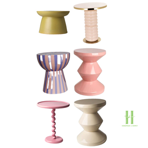 BEST SELLER Table d'appoint spirale bleue moderne, couleur personnalisée, faite à la main, finition brillante, décorative, pour salon, hôtel, événementiel - Product Image 6