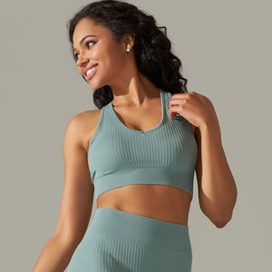 Conjunto Deportivo para Mujer: Sujetador Deportivo de Alta Elasticidad en Cuatro Direcciones y Pantalones Anchos de Cintura Alta con Control de Abdomen para Yoga y Fitness - Product Image 5