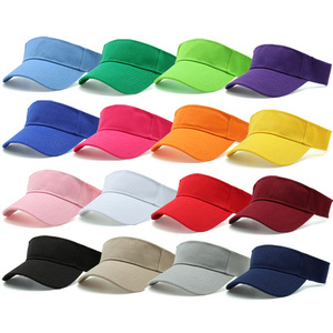Visières de soleil personnalisées en gros pour l'extérieur, protection solaire, couleur personnalisée, visière de plage d'été, visière à dessus ouvert, chapeaux visière avec logo personnalisé - Product Image 1