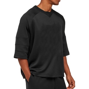 เสื้อยืดคอวีทรงโอเวอร์ไซส์ ดีไซน์ใหม่ ไซส์พลัส ทรงหลวม ไหล่ตก สวมใส่สบาย แฟชั่นสตรีทแวร์ แห้งเร็ว ระบายอากาศได้ดี รับสั่งทำ - Product Image 3