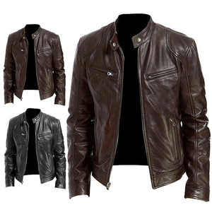 2026 New Arrival High Quality <b>Men's</b> Stylish Genuine Leather Jacket Unique Design With Wool Light Fabric Factory jacket for <b>men</b> - Product Image 3