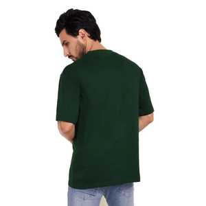 Camiseta de Algodón Verde para Hombre con Estampado de Oso de Dibujos Animados, Cuello Redondo, Manga Corta, Corte Regular, Estilo Casual, Estilo 2026 - Product Image 4