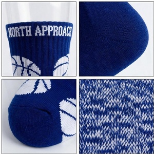 Chaussettes de sport respirantes bleues à motif géométrique pour adultes – Collection Printemps - Product Image 4