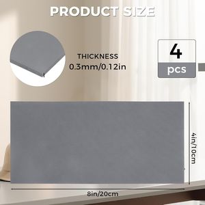 Set di 4 Tappetini in Silicone per Termopressa, Resistenti al Calore, Tagliabili, Accessori per Vinile Termotrasferibile HTV per Lavori Artigianali - Product Image 2