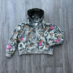 Custom Winter Embroidered Pullover Hoodie Boxy Cotton/Polyester Heavy <b>Weight</b> Hunting Real <b>Tree</b> Camo Men - Product Image 6