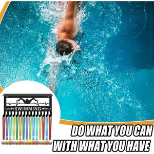 CIFbuy Espositore da Parete in Metallo Verniciato a Forno a Tema Nuoto, Porta Medaglie a Forma di Cuore per Nuotatori, Scaffali Espositivi per TikTok - Product Image 6