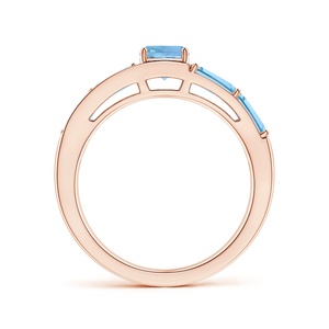 แหวนทองคำแท้ 14K สองแถว สองวง ประดับด้วยอเมทิสต์ธรรมชาติและเพชร แหวนหมั้นแบบสองชั้น ราคาโรงงาน ของขวัญสำหรับเธอ - Product Image 4