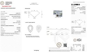 เพชรทรงลูกแพร์ 1.00 กะรัต ผลิตในห้องปฏิบัติการด้วยวิธี CVD พร้อมใบรับรอง IGI สีเหลืองแฟนซีสดใส ความสะอาดระดับ VVS2 สำหรับจี้หรูหรา - Product Image 2