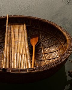 Coracle Grande de Bambú Hecho a Mano, Bote Redondo Tradicional Vietnamita para Pesca, Turismo, Exhibición y Decoración de Resorts, Venta al por Mayor - Product Image 3