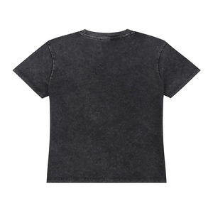 เสื้อยืดแขนสั้นผู้ชายทรงบ็อกซี่ ผ้าคอตตอน 100% หนัก 260GSM ซักย้อมสีแบบวินเทจ พิมพ์โลโก้ สวมใส่สบาย สีพื้น ดีไซน์เรียบง่าย - Product Image 4