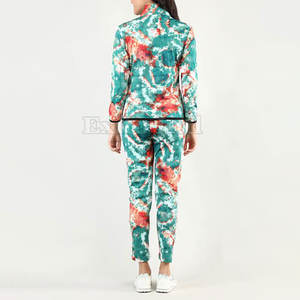 Conjunto Deportivo de Dos Piezas para Mujer, 100% Algodón, Estampado por Sublimación, Traje de Algodón con Mezcla para Mujer - Product Image 2