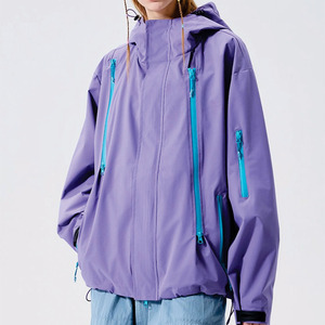 เสื้อแจ็คเก็ตกันลมแบบมีฮู้ดซิปสำหรับผู้ชาย รุ่น B2B ทันสมัย สั่งทำได้  ชุดกันฝนสำหรับกิจกรรมกลางแจ้ง น้ำหนักเบา กันลม มีกระเป๋าหลายช่อง รับผลิตแบบ OEM - Product Image 2