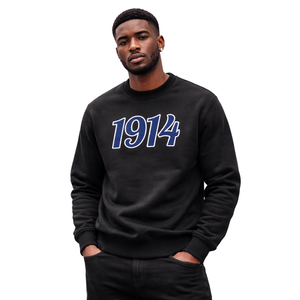 Sweat-shirt en chenille noir Phi Beta Sigma 1914 pour hommes, tissu de qualité supérieure, coupe confortable, vêtements de fraternité grecque, tenue décontractée - Product Image 1