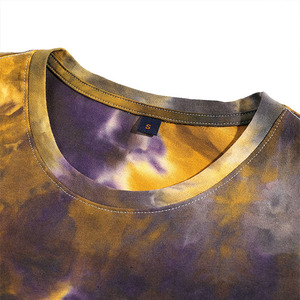 T-shirts Tie Dye pour femmes, hauts Tie Dye surdimensionnés à manches courtes, col rond personnalisé, T-shirts Tie Dye - Product Image 4
