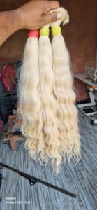 Extensiones de cabello virgen indio sin procesar Rubio de excelente calidad Heritage Bulk Remy Hair Raw Hair de Temple - Product Image 6