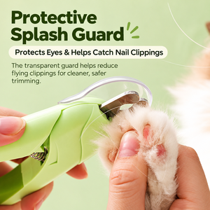Pet Nail Clipper with LED <b>Light</b> Built-in Nail File Splash Guard Professional <b>Dog</b> Cat Nail Trimmer Grooming Tool - Product Image 4