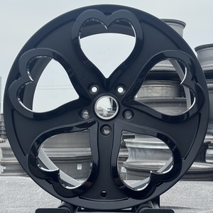 Velg Mobil Penumpang Bentuk Hati Hitam Kustom 5X112 5X127 19 20 21 Inch Alloy Forged untuk Upgrade Mobil BMW Audi Jeep - Product Image 2