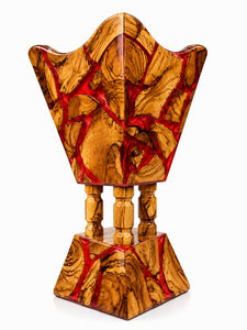Quemador de Incienso Artesanal de Madera y Resina, Porta Bakhoor Aromático, Cuenco Decorativo para Incienso, para Uso en el Hogar, Hotel, Ramadán, Eid, MUbkhar - Product Image 4